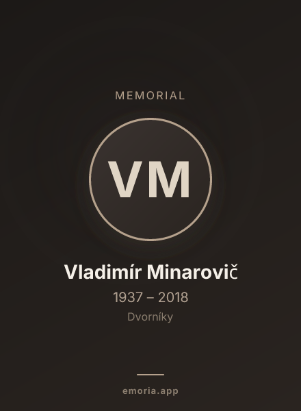 Memorial portrait of Vladimír Minarovič