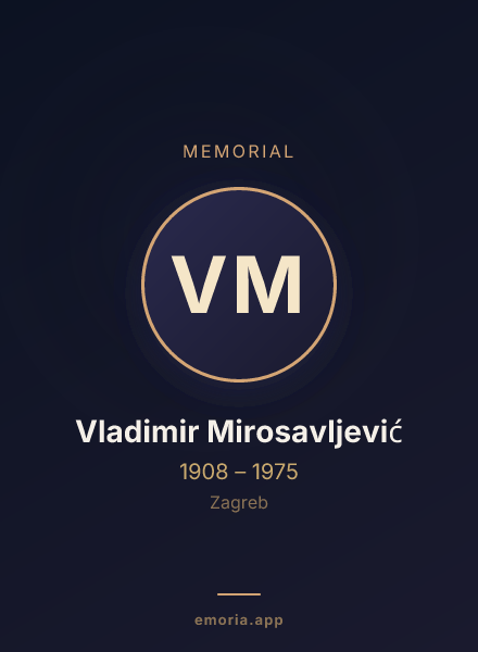 Memorial portrait of Vladimir Mirosavljević