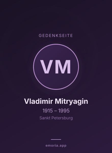 Gedenkportrait von Vladimir Mitryagin