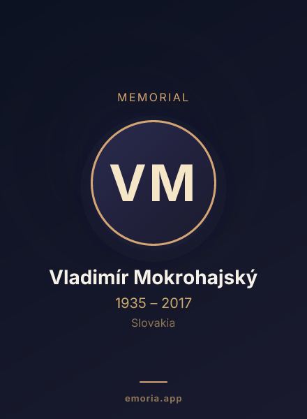 Memorial portrait of Vladimír Mokrohajský