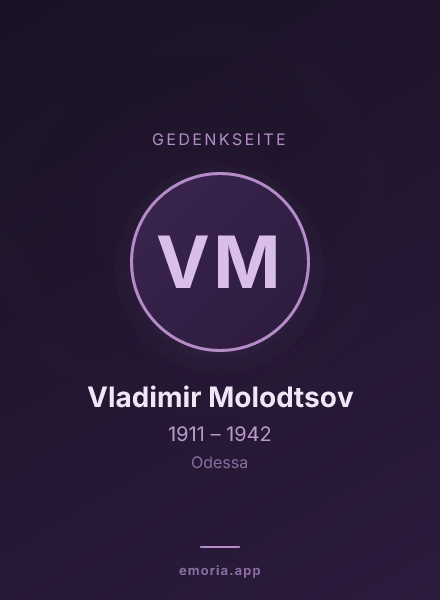 Gedenkportrait von Vladimir Molodtsov