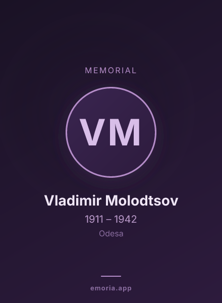 Memorial portrait of Vladimir Molodtsov