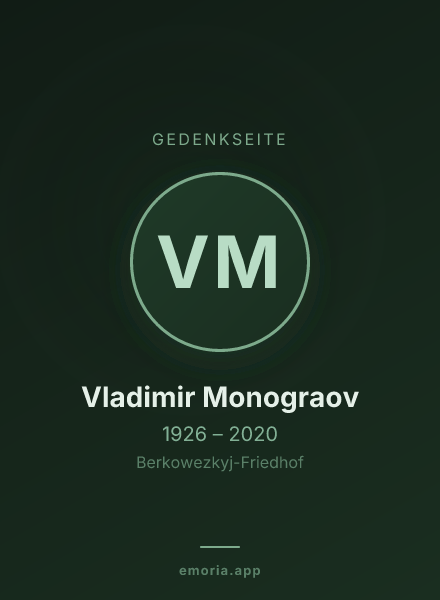 Gedenkportrait von Vladimir Monograov