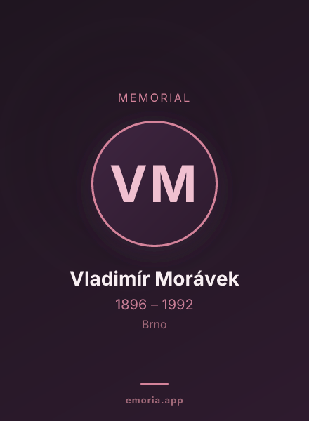 Memorial portrait of Vladimír Morávek