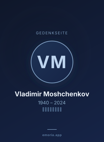 Gedenkportrait von Vladimir Moshchenkov