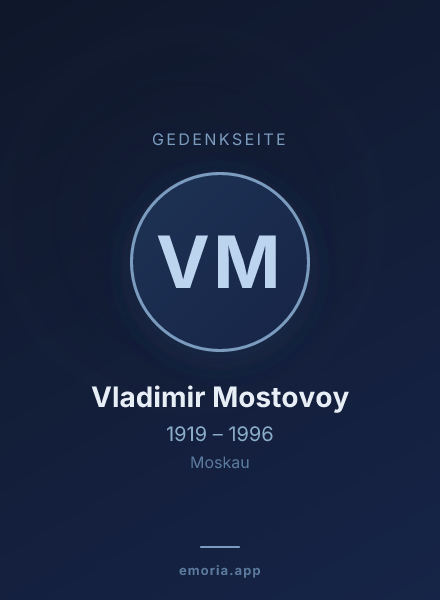 Gedenkportrait von Vladimir Mostovoy