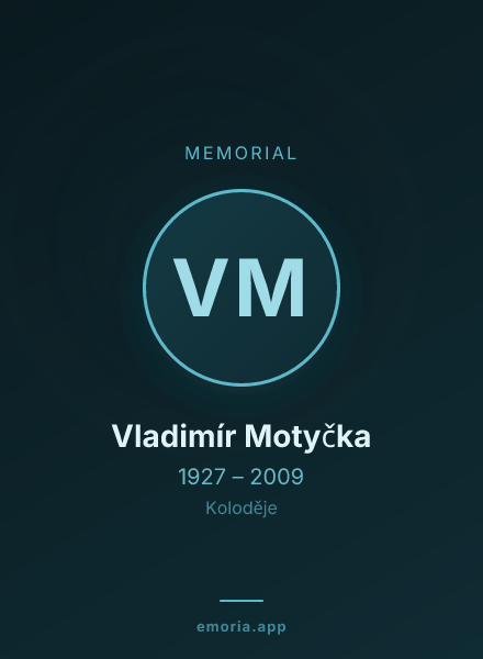 Memorial portrait of Vladimír Motyčka