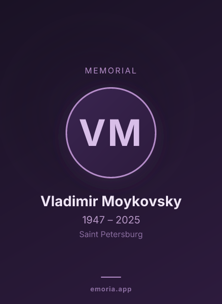 Memorial portrait of Vladimir Moykovsky
