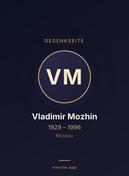 Gedenkportrait von Vladimir Mozhin