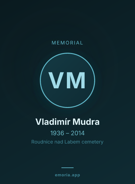 Memorial portrait of Vladimír Mudra