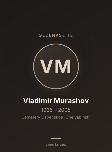 Gedenkportrait von Vladimir Murashov