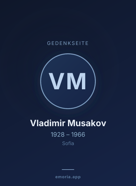 Gedenkportrait von Vladimir Musakov