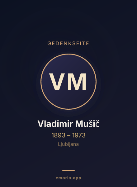 Gedenkportrait von Vladimir Mušič