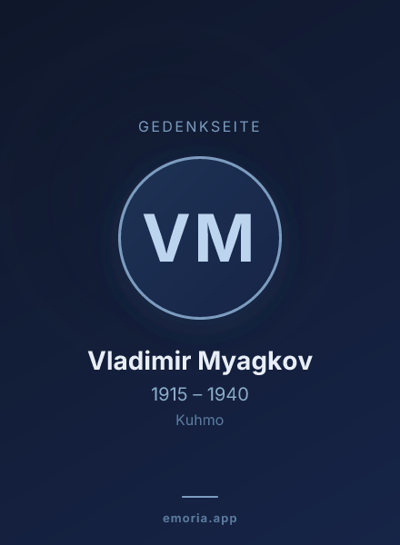 Gedenkportrait von Vladimir Myagkov