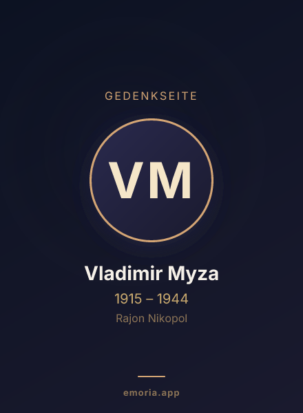 Gedenkportrait von Vladimir Myza