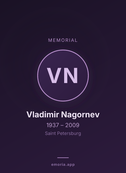Memorial portrait of Vladimir Nagornev