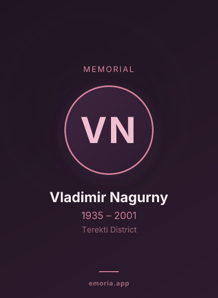 Memorial portrait of Vladimir Nagurny