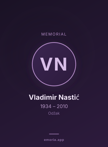 Memorial portrait of Vladimir Nastić