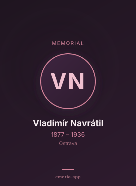 Memorial portrait of Vladimír Navrátil