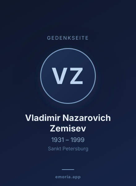 Gedenkportrait von Vladimir Nazarovich Zemisev