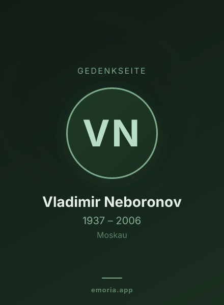 Gedenkportrait von Vladimir Neboronov