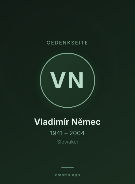 Gedenkportrait von Vladimír Němec
