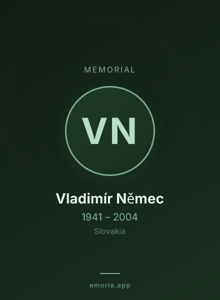 Memorial portrait of Vladimír Němec