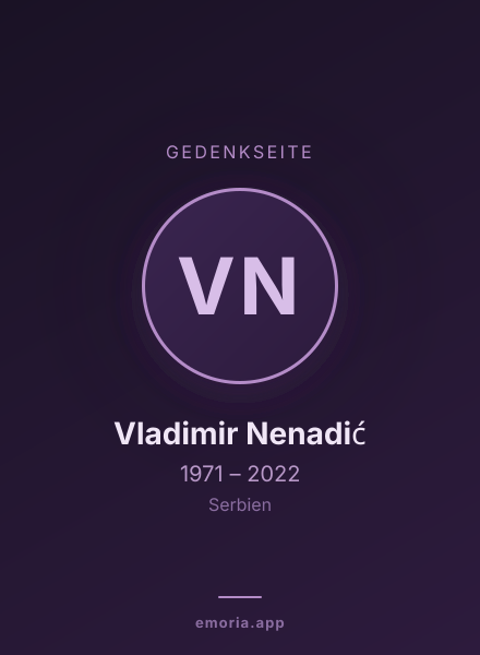 Gedenkportrait von Vladimir Nenadić