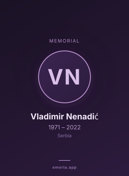 Memorial portrait of Vladimir Nenadić