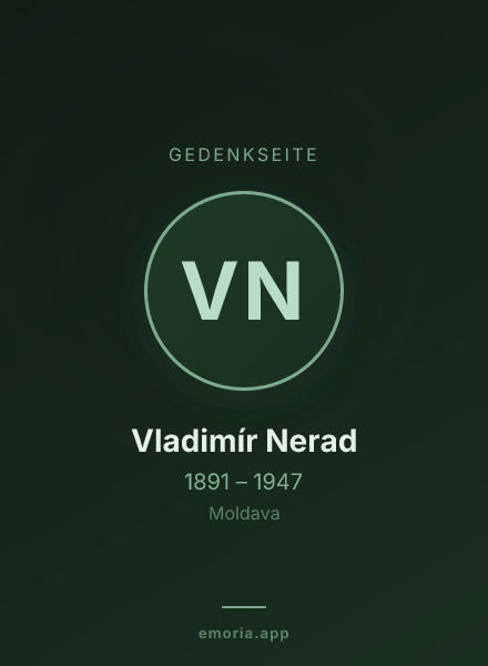 Gedenkportrait von Vladimír Nerad