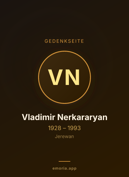 Gedenkportrait von Vladimir Nerkararyan