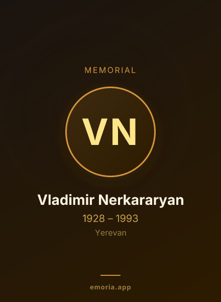 Memorial portrait of Vladimir Nerkararyan