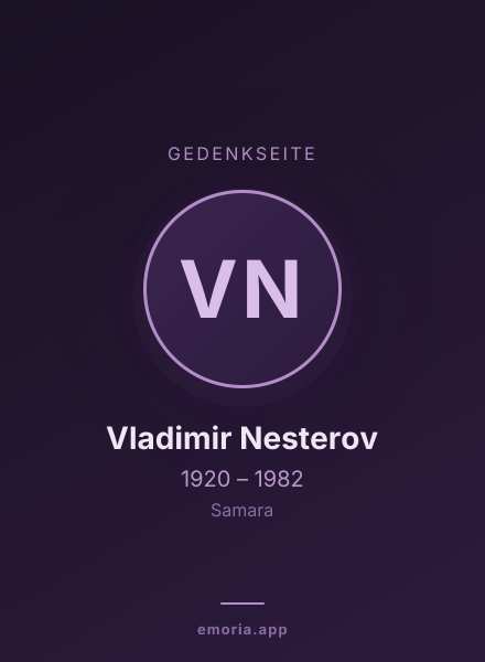 Gedenkportrait von Vladimir Nesterov