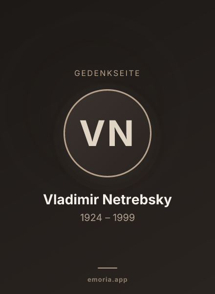 Gedenkportrait von Vladimir Netrebsky