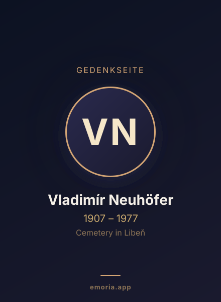 Gedenkportrait von Vladimír Neuhöfer