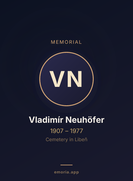 Memorial portrait of Vladimír Neuhöfer