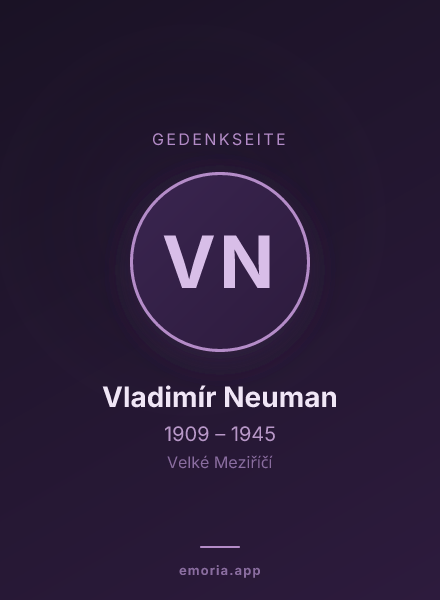 Gedenkportrait von Vladimír Neuman