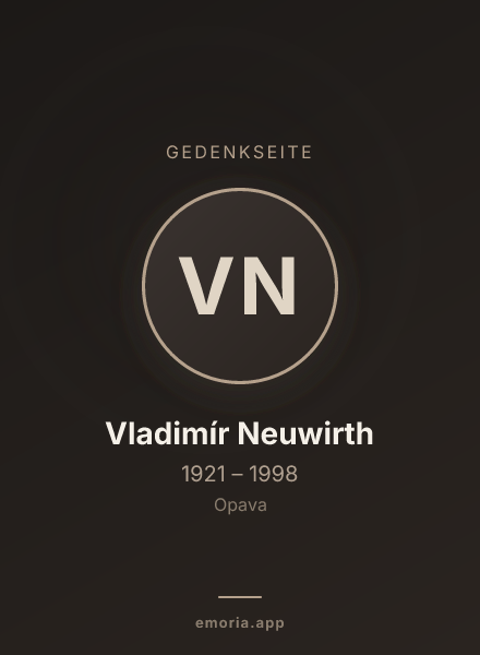 Gedenkportrait von Vladimír Neuwirth