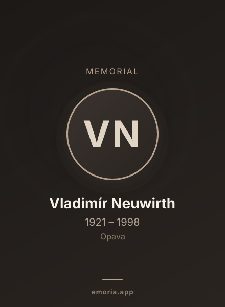 Memorial portrait of Vladimír Neuwirth