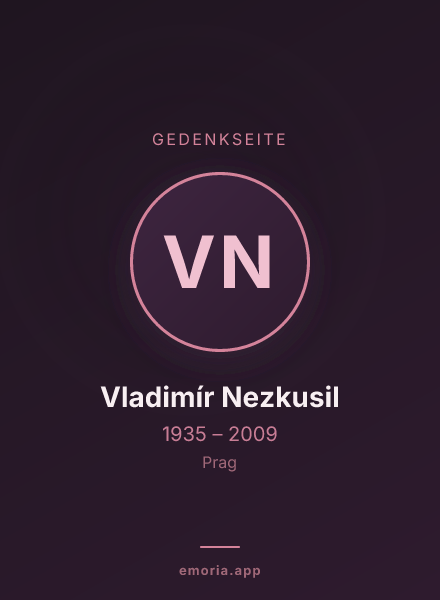 Gedenkportrait von Vladimír Nezkusil