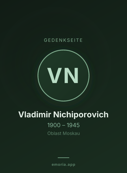 Gedenkportrait von Vladimir Nichiporovich