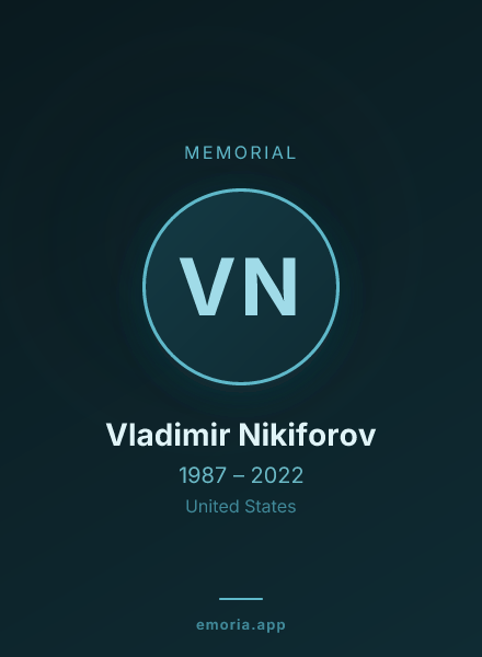 Memorial portrait of Vladimir Nikiforov