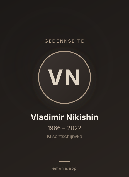 Gedenkportrait von Vladimir Nikishin