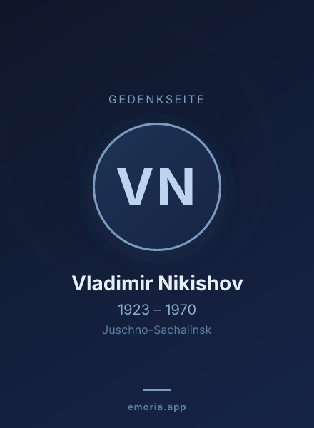 Gedenkportrait von Vladimir Nikishov