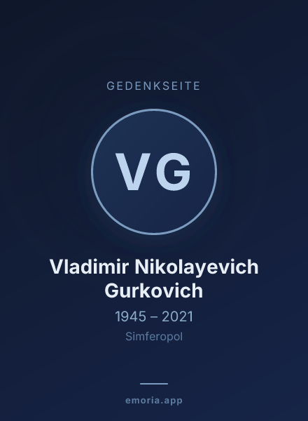 Gedenkportrait von Vladimir Nikolayevich Gurkovich