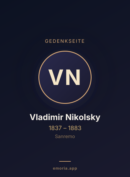 Gedenkportrait von Vladimir Nikolsky