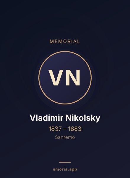 Memorial portrait of Vladimir Nikolsky