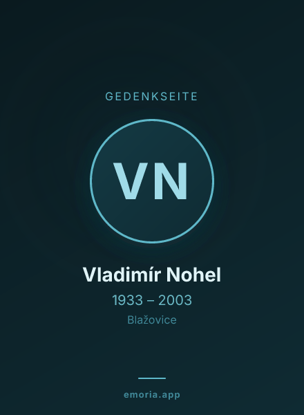 Gedenkportrait von Vladimír Nohel