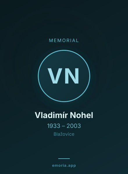 Memorial portrait of Vladimír Nohel