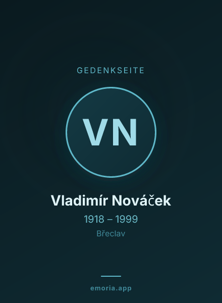 Gedenkportrait von Vladimír Nováček